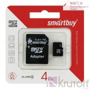 Карта памяти MicroSD 4GB + адаптер SD