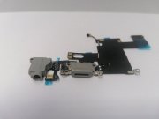 Шлейф для iPhone 6 + разъем зарядки + разъем гарнитуры + микрофон (серый)
